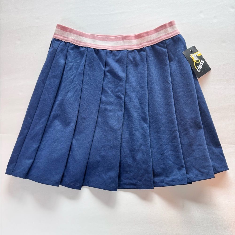 Art Class Kids Blue Mini Skirt with Pink Trim Size XL